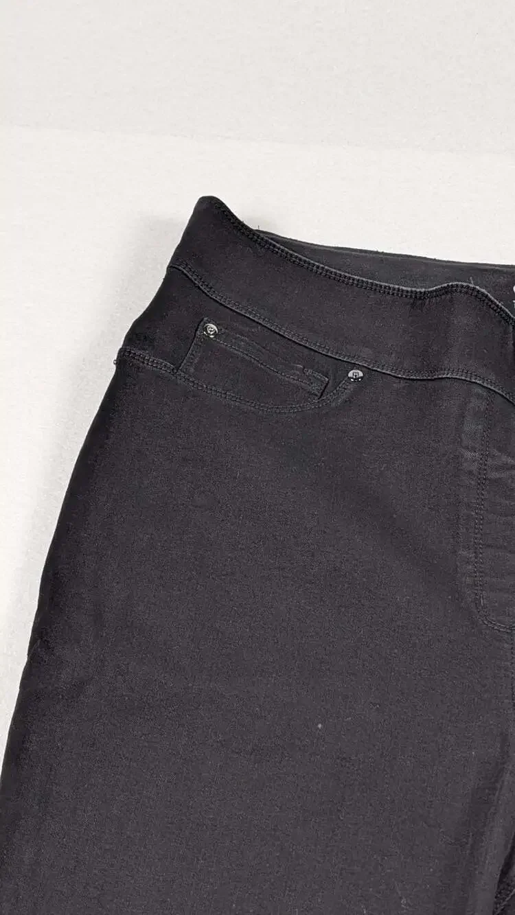 Slim Factor by Investments Plus 1X Ankle Black Jeans
